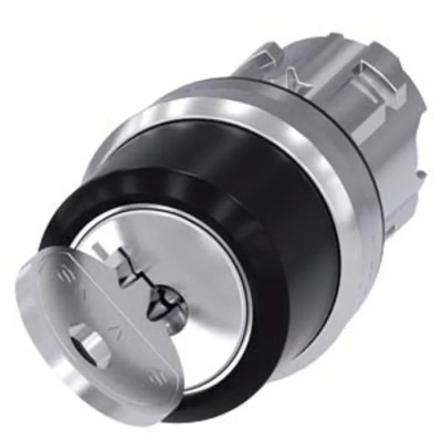 Siemens SIRIUS ACT 3SU10 2-position Key Switch Head, Latching, 22 mm Cutout 3SU1050-4CF21-0AA0