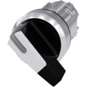 Siemens SIRIUS ACT 3SU10 Series 2 Position Illuminated Selector Switch Head, 22 mm Cutout, Black Handle 3SU1052-2CC60-0AA0