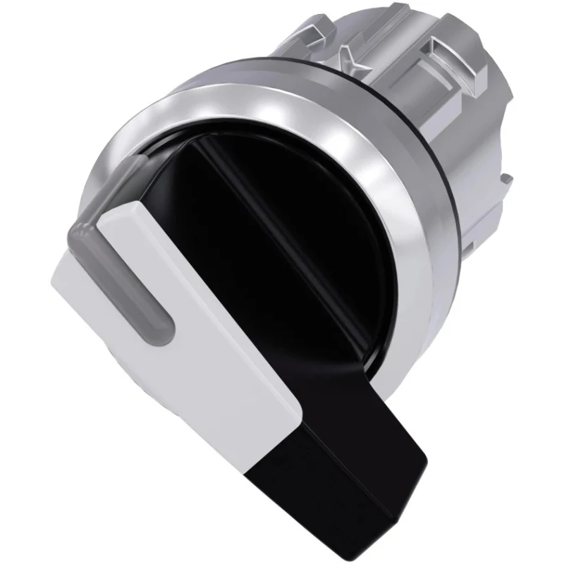 Siemens SIRIUS ACT 3SU10 Series 2 Position Illuminated Selector Switch Head, 22 mm Cutout, Black Handle 3SU1052-2CC60-0AA0