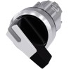 Siemens SIRIUS ACT 3SU10 Series 2 Position Illuminated Selector Switch Head, 22 mm Cutout, Black Handle 3SU1052-2CC60-0AA0