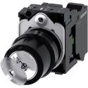 Siemens Key Switch, IP20, IP67, IP69K, IP66 Rated, SPST Configuration, 10A Current, 2 Positions, Model 3SU1100-4BF11-3BA0