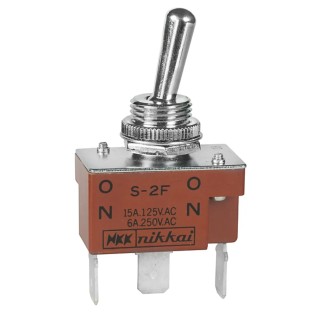 NKK Switches Toggle Switch Panel Mount On-On SPDT Tab Terminal IP67 30V dc 125V ac S2F