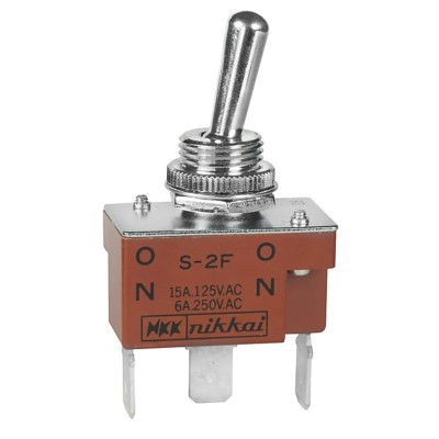 NKK Switches Toggle Switch Panel Mount On-On SPDT Tab Terminal IP67 30V dc 125V ac S2F