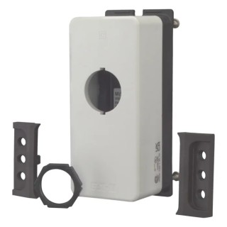Eaton Grey Plastic M22 Push Button Enclosure 1 Hole 22 mm Diameter 197230 M22-FI1