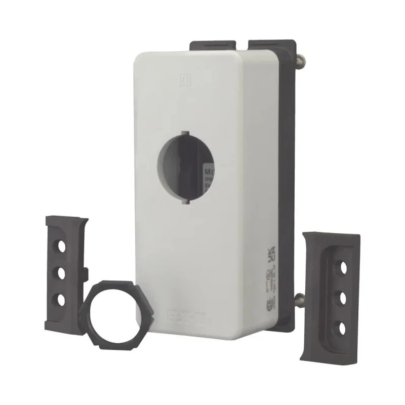 Eaton Grey Plastic M22 Push Button Enclosure 1 Hole 22 mm Diameter 197230 M22-FI1