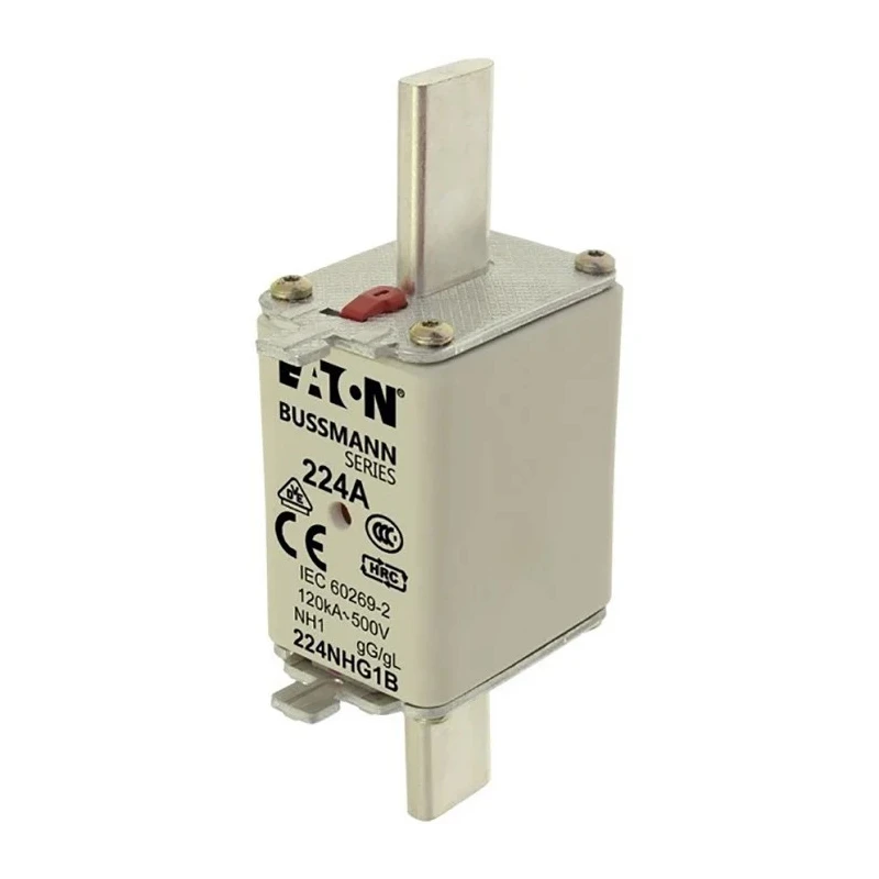 Eaton NH Fuse 224A Current Rating 500V AC Voltage NH1 Fuse Size Dual Indicator Live Gripping Lugs 224NHG1B