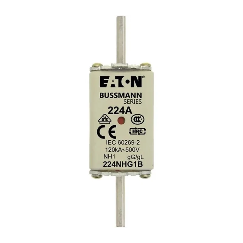 Eaton NH Fuse 224A Current Rating 500V AC Voltage NH1 Fuse Size Dual Indicator Live Gripping Lugs 224NHG1B