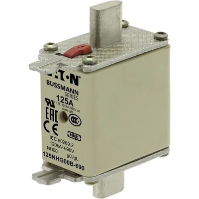 Eaton NH Fuse 125A, NH00 Size, 690V AC, High Rupture Capacity, IEC Standard NH00