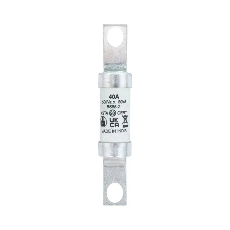 Eaton British Standard Fuse 40A Current Rating 690V Voltage A4 Size, Offset Bolted Tags CEO40