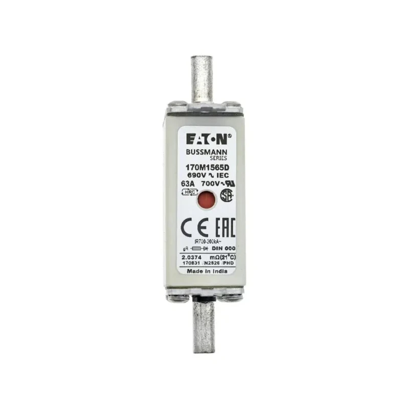 Eaton 63A Centred Tag Fuse Fast Acting Dual Indication 690V NH000 NH000 