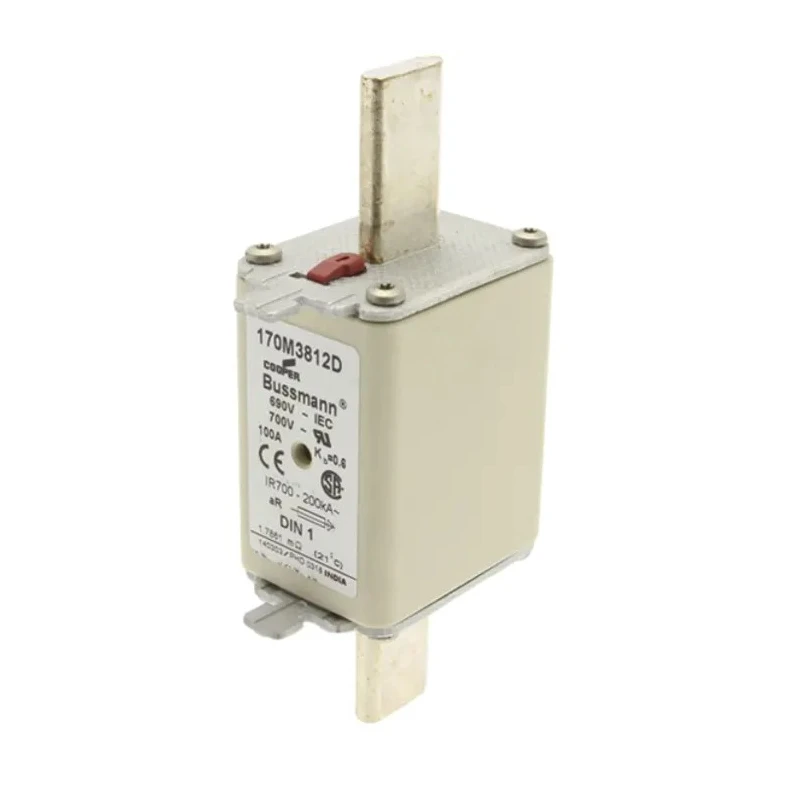 Eaton Centred Tag Fuse NH1 690V AC 100A High Speed Dual Indication Blade Tag 170M3812D