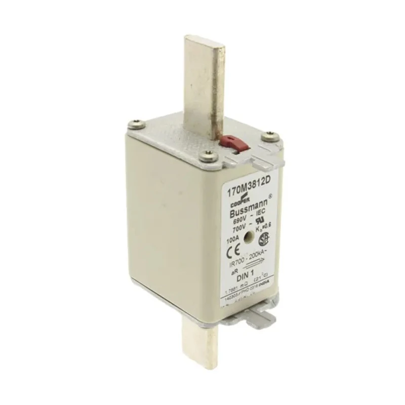 Eaton Centred Tag Fuse NH1 690V AC 100A High Speed Dual Indication Blade Tag 170M3812D
