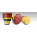 Idec XA Series Twist Release Emergency Stop Push Button Panel Mount 16 mm Cutout 2 NC Contacts IP65 IP40 XA1E-BV3U02TR