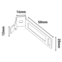 RS PRO Clip Conduit Fitting Galvanised Steel White 182-3858
