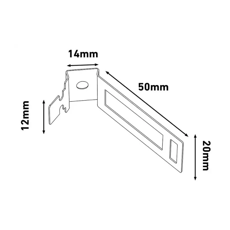 RS PRO Clip Conduit Fitting Galvanised Steel White 182-3858