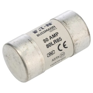 Eaton 80A Ceramic Cartridge Fuse, 30 x 57 mm, 415V AC, gG Application, Ceramic Body 80LR85