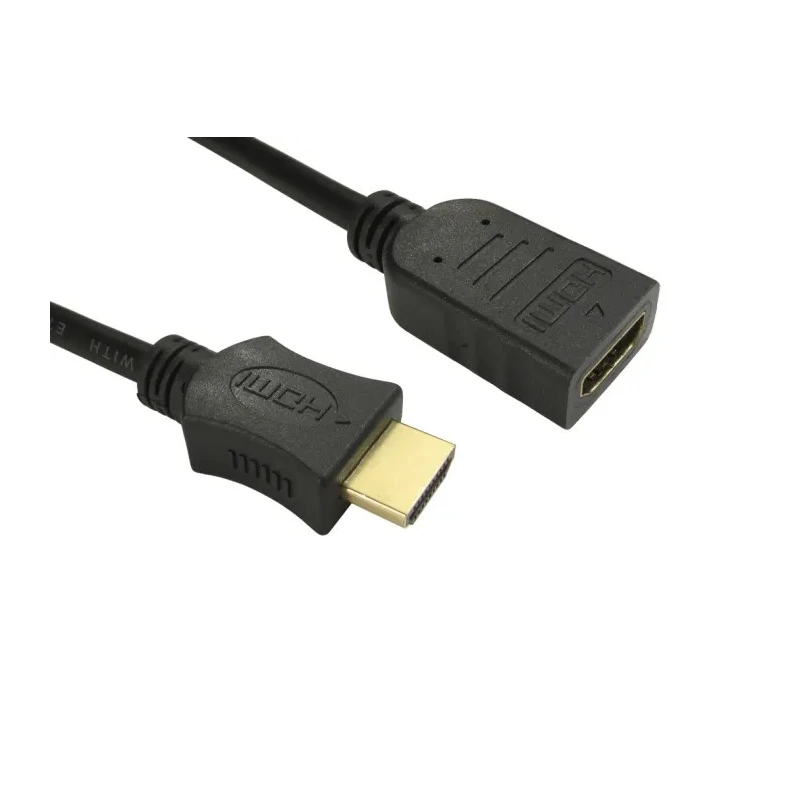 RS PRO 500 mm 4K HDMI Cable Male HDMI to Female HDMI Black 182-8514