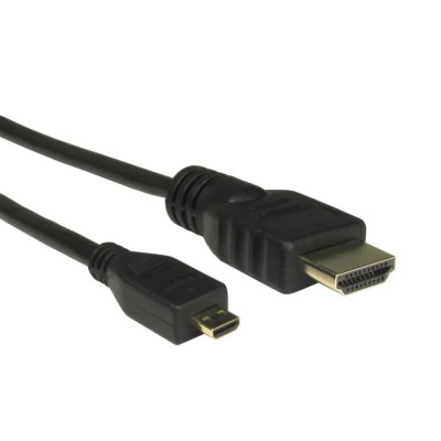 RS PRO 3 m 4K High Speed HDMI Cable Male HDMI to Male Micro HDMI Black 182-8767