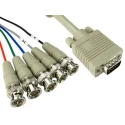RS PRO Male VGA to Male RGB x 5 Cable 2 m Grey 182-8827