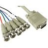 RS PRO Male VGA to Male RGB x 5 Cable 2 m Grey 182-8827