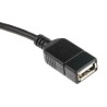 RS PRO IC Socket USB Cable Female Micro USB Type B to Female USB Type A USB 2.0 Black 150mm 182-8834