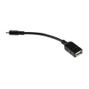 RS PRO IC Socket USB Cable Female Micro USB Type B to Female USB Type A USB 2.0 Black 150mm 182-8834