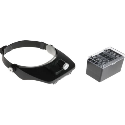 RS PRO Illuminated Magnifier 3.5x Magnification Headband Model 183-0964, Battery Operated AAA, LED Spotlight