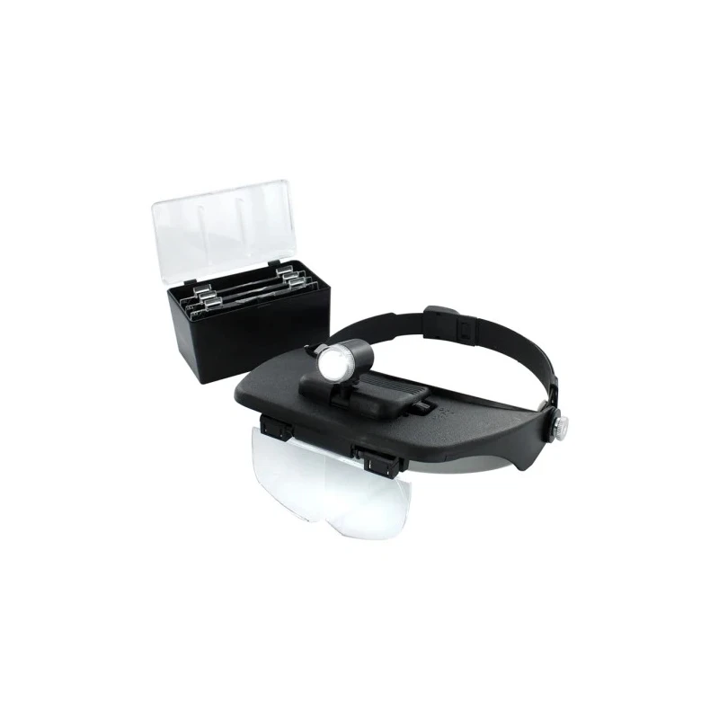 RS PRO Illuminated Magnifier 3.5x Magnification Headband Model 183-0964, Battery Operated AAA, LED Spotlight