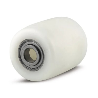 Tente White Polyamide Trolley Wheel 1500 kg Load Capacity, 82 mm Diameter, 70 mm Width, Ball Bearing Hub TOP082X70-20