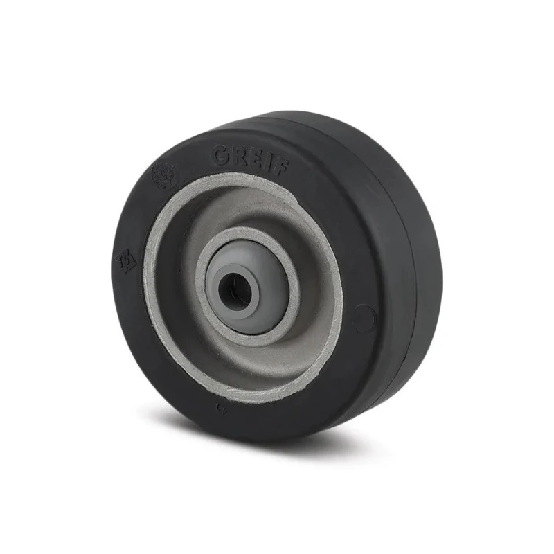Tente Black Elastic Trolley Wheel 100mm Diameter 40mm Width 400 kg Load Capacity IEP100X40-8