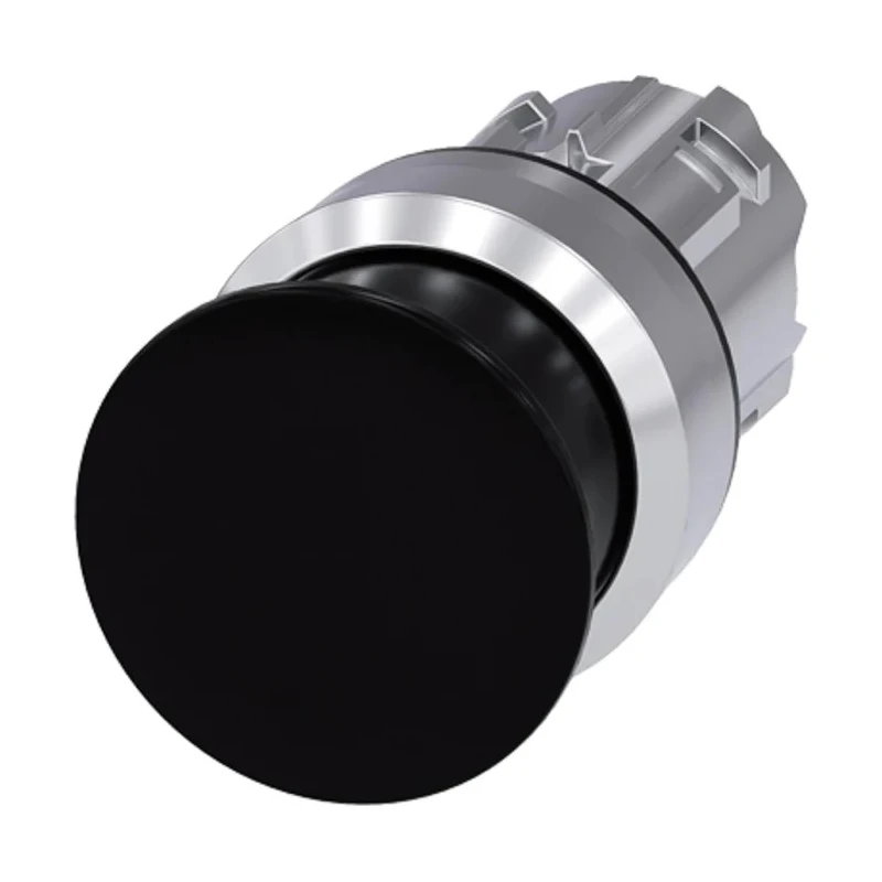 Siemens SIRIUS ACT Series Black Momentary Push Button Head 22 mm Cutout IP69K, IP67, IP66 3SU1050-1AD10-0AA0