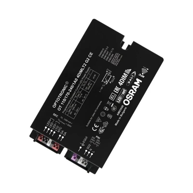 Osram OPTOTRONIC NFC Series 1 Output LED Driver , 220-240-277V AC Input, 80-220V Output, 110W Power, 540mA Constant IP20