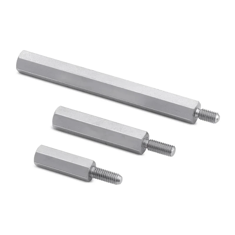 Wurth Elektronik M5 Brass Hex Standoff, 20 mm Length, 8 mm Hex Size Across Flat, 8 mm Stud Length, Nickel Plated 971200584