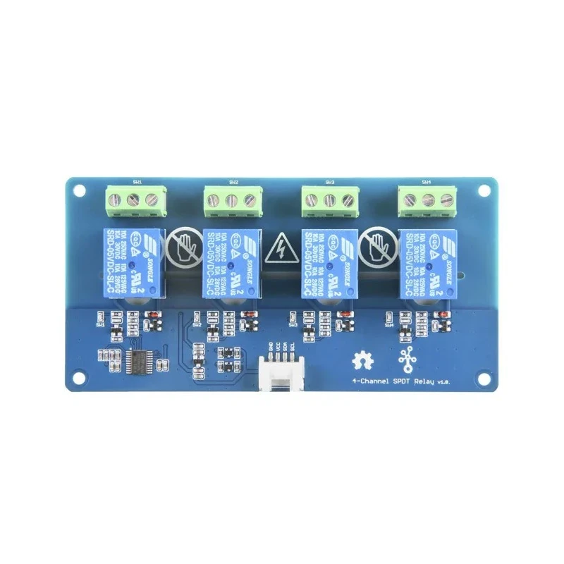 Seeed Studio Interface Development Kit SPDT Relay 5V DC Control 250V AC/110V DC 4-Channel 103020133