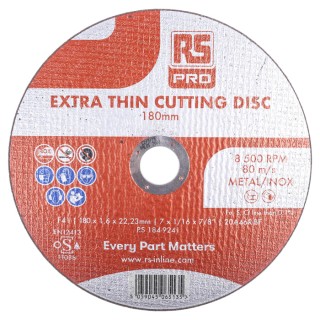 RS PRO Aluminium Oxide Abrasive Disc 178 mm Diameter x 1.6 mm Thick Fine Grade P80 Grit, 5 Per Pack 184-9241