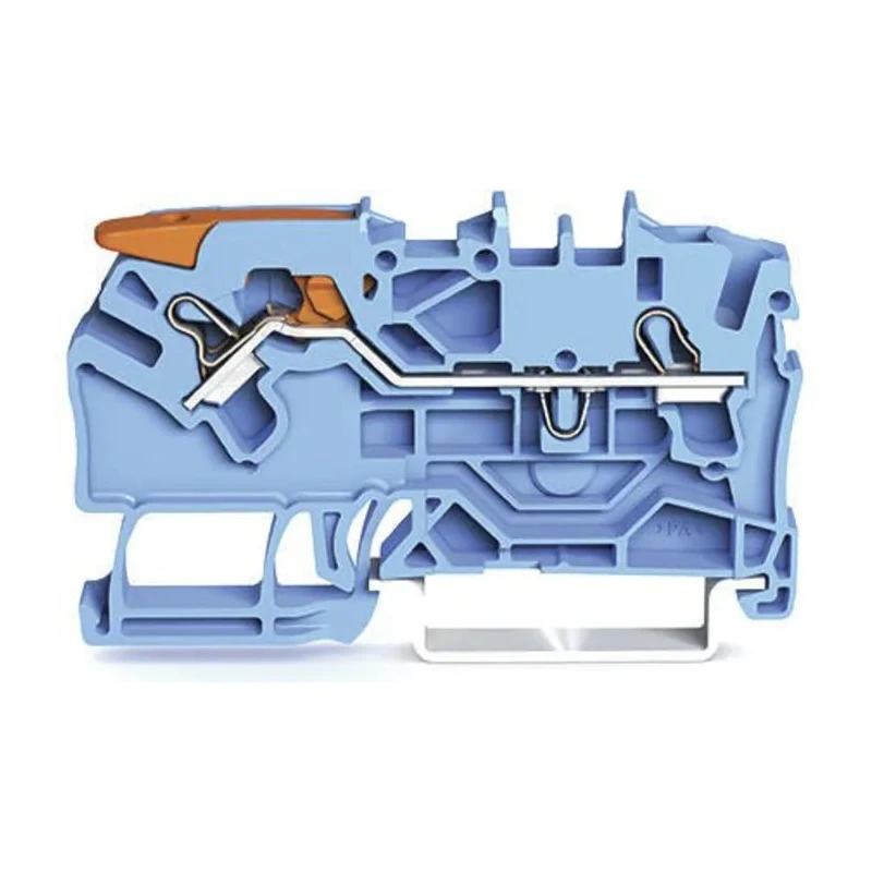 WAGO TOPJOB S 2102 Series 2.5mm² Blue Feed Through Terminal Block, 1-Level, Cage Clamp, IECEx/ATEX 2102-1204