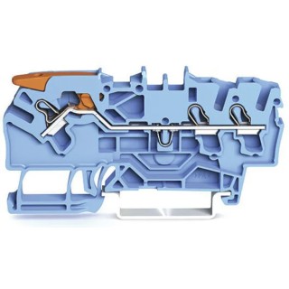 WAGO TOPJOB S, 2102 Series Feed Through Terminal Block Blue, 2.5mm², 1-Level, Cage Clamp, IECEx/ATEX 2102-1304