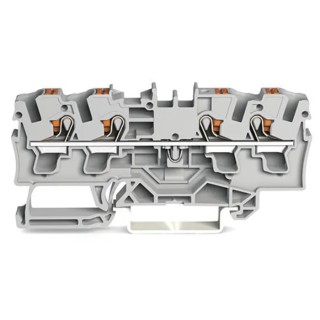 WAGO TOPJOB S 2204 Series Feed Through Terminal Block Grey 4mm² 1-Level Cage Clamp IECEx/ATEX 2204-1401