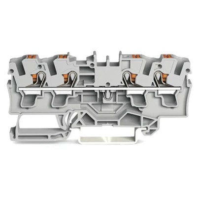 WAGO TOPJOB S 2204 Series Feed Through Terminal Block Grey 4mm² 1-Level Cage Clamp IECEx/ATEX 2204-1401