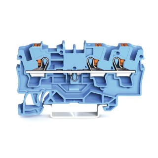 WAGO TOPJOB S 2204 Series Feed Through Terminal Block Blue 4mm² 1-Level Cage Clamp IECEx/ATEX 2204-1304