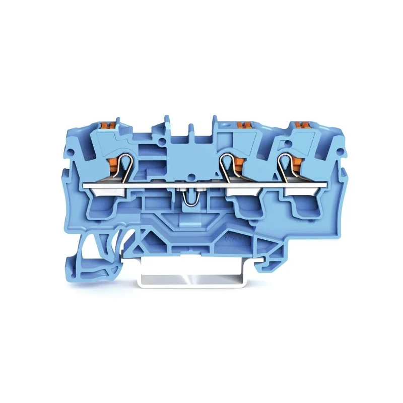 WAGO TOPJOB S 2204 Series Feed Through Terminal Block Blue 4mm² 1-Level Cage Clamp IECEx/ATEX 2204-1304