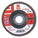RS PRO Zirconium Flap Disc Abrasive Disc 115 mm Diameter, P80 Grit Grade, Quick Change Attachment, 5 Per Pack 184-9843