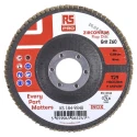 RS PRO Zirconium Flap Disc, 115 mm, Medium Grade, P60 Grit, Quick Change Attachment, Pack of 5 184-9848