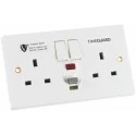 Timeguard 13A Passive 1 RCD Socket Plastic Surface Switched 230V ac White RCD06WPVN