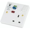 Timeguard 13A Active 1 RCD Socket Thermoset Screw Switched White 230V ac RCD01