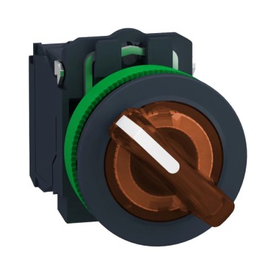 Schneider Electric Selector Switch SPDT 2 Positions 30 mm Cutout Diameter Illuminated Stay Put XB5FK125B5