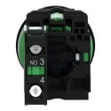 Schneider Electric IP67, IP66, IP69, IP69K Flush Mounted Key Switch 2-Position Spring Return SPST 6A Round Bezel XB5FG61