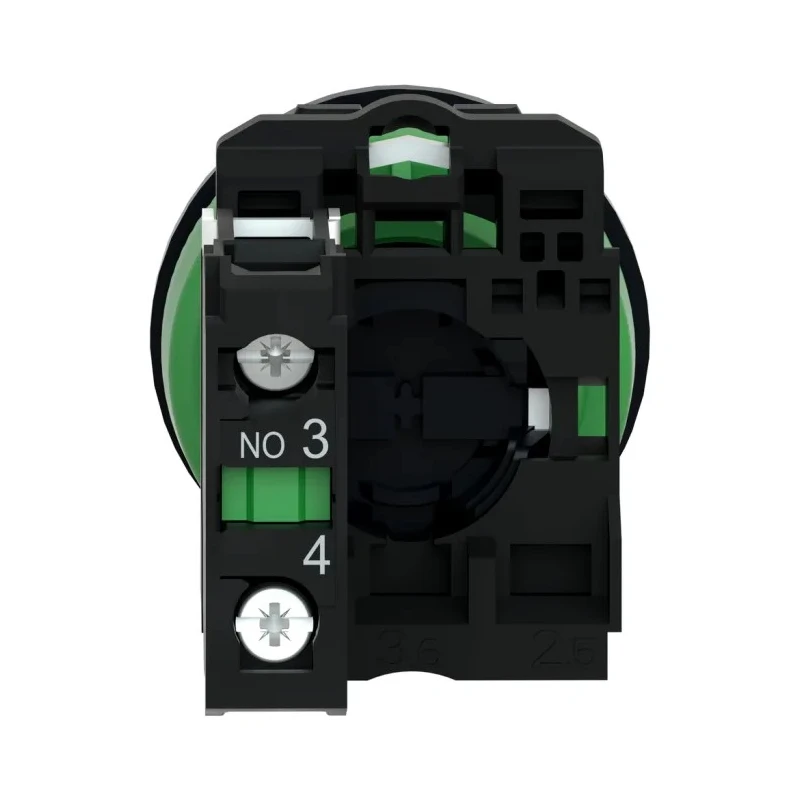 Schneider Electric IP67, IP66, IP69, IP69K Flush Mounted Key Switch 2-Position Spring Return SPST 6A Round Bezel XB5FG61
