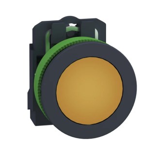 Schneider Electric Flush Orange LED Pilot Light Harmony Series 30 mm Cutout 100V/132V AC IP66 IP67 IP69 Round XB5FVG5