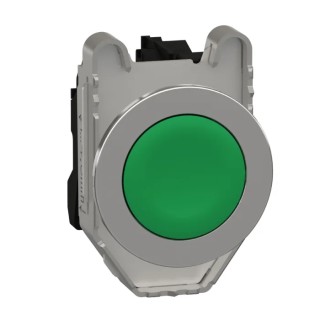 Schneider Electric Harmony XB4 Series Push Button Switch, Momentary Actuation, Spring Return, Green LED, 30 mm XB4FA31